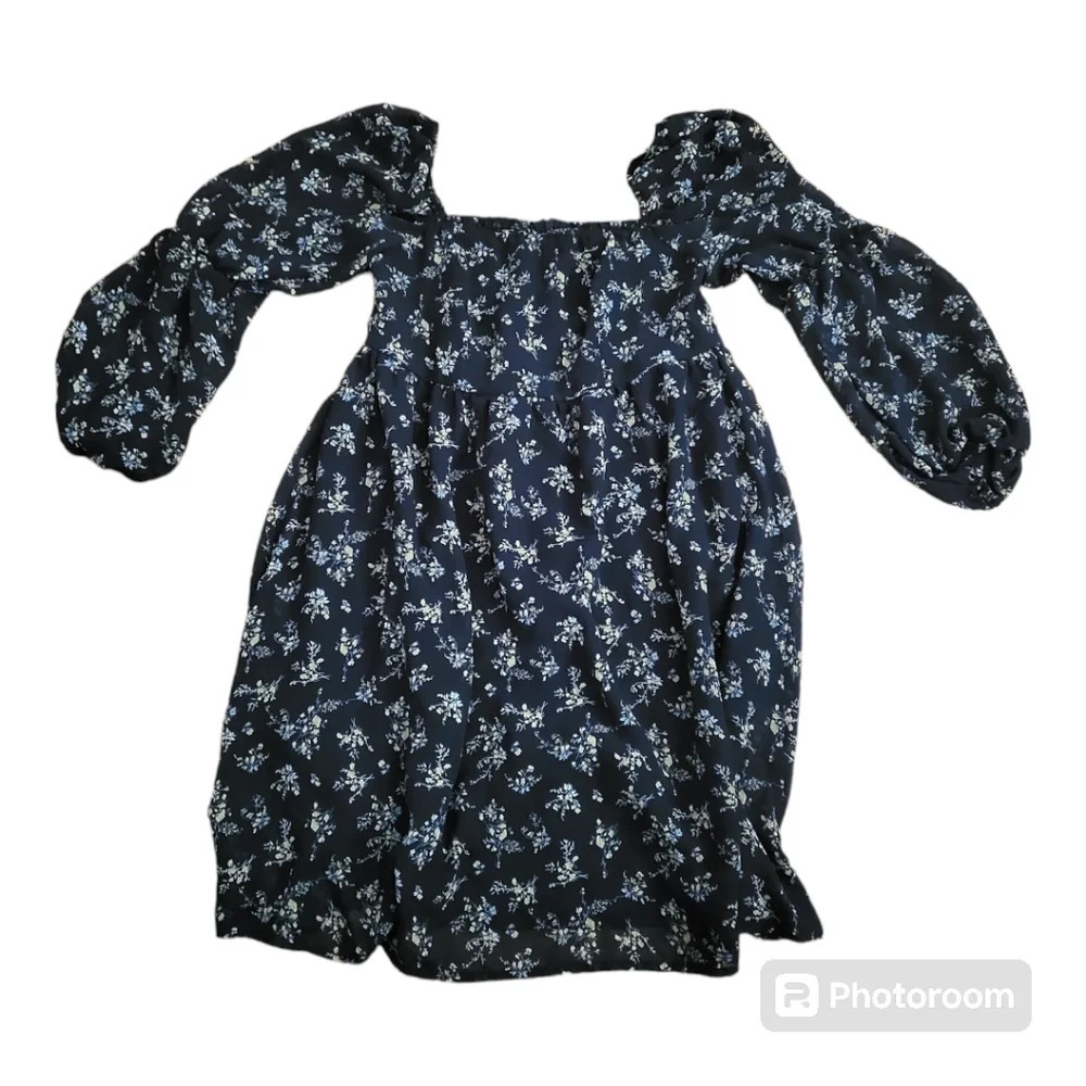 Exulra Floral Print Baby Doll Style Dress